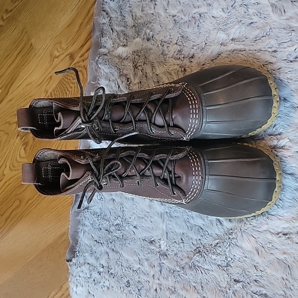 L.L. Bean Brown Leather Ankle Duck Boots, Women's Size 4M, Great Condition! - Picture 6 of 13